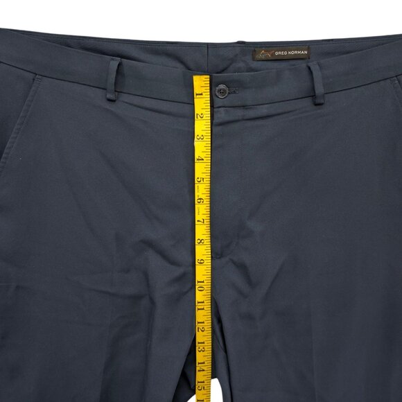 Greg Norman Chino Golf Pants Mens Navy Blue Flat Front Straight Leg Size 40x30 - Picture 9 of 12